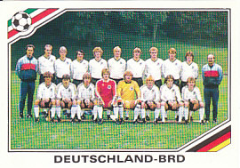 Deutschland-BRD Team WC 1986 Germany samolepka Panini World Cup Story #186